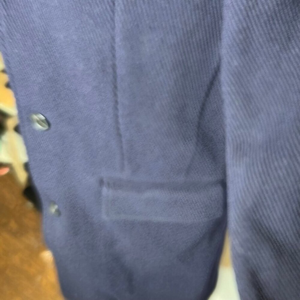 J.Crew Mens $598 Ludlow Topcoat Heavyweight Wool Navy Size 46R BS472 - Picture 8 of 13